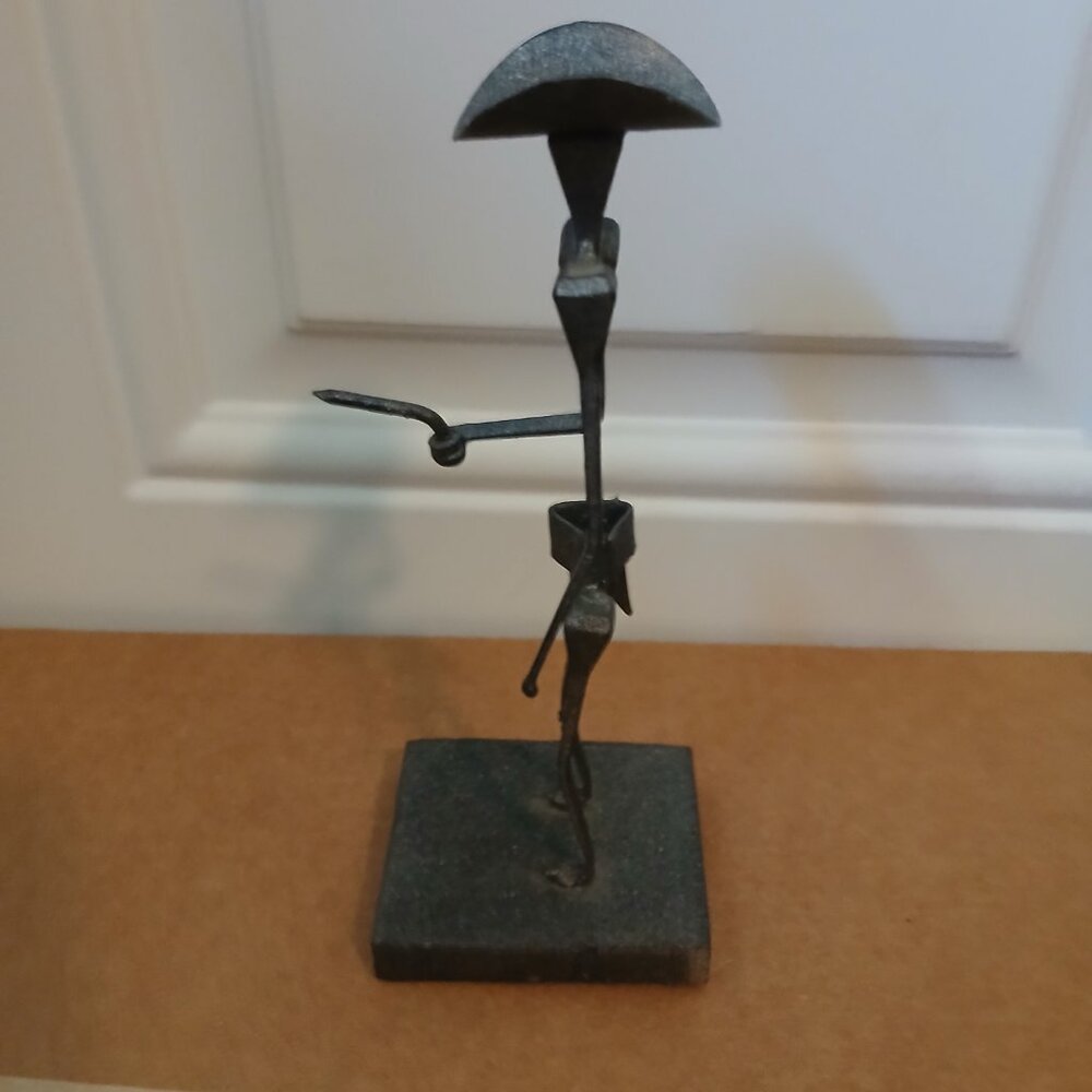 Vintage Brutalist /  Folk Art Gunslinger Sculpture - Picture 3 of 6